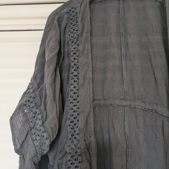 Elan Crochet Cover-Up Tunic, black, small - Picture 5 of 6